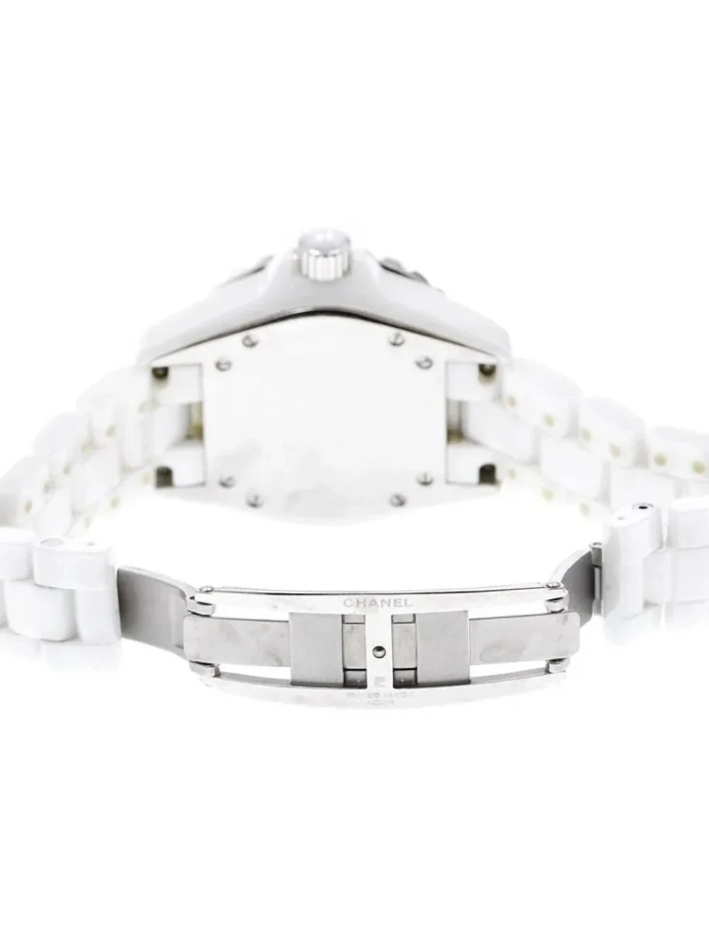 CHANEL J12 H0967 Diamond Bezel White Ceramic Quartz Ladies Watch